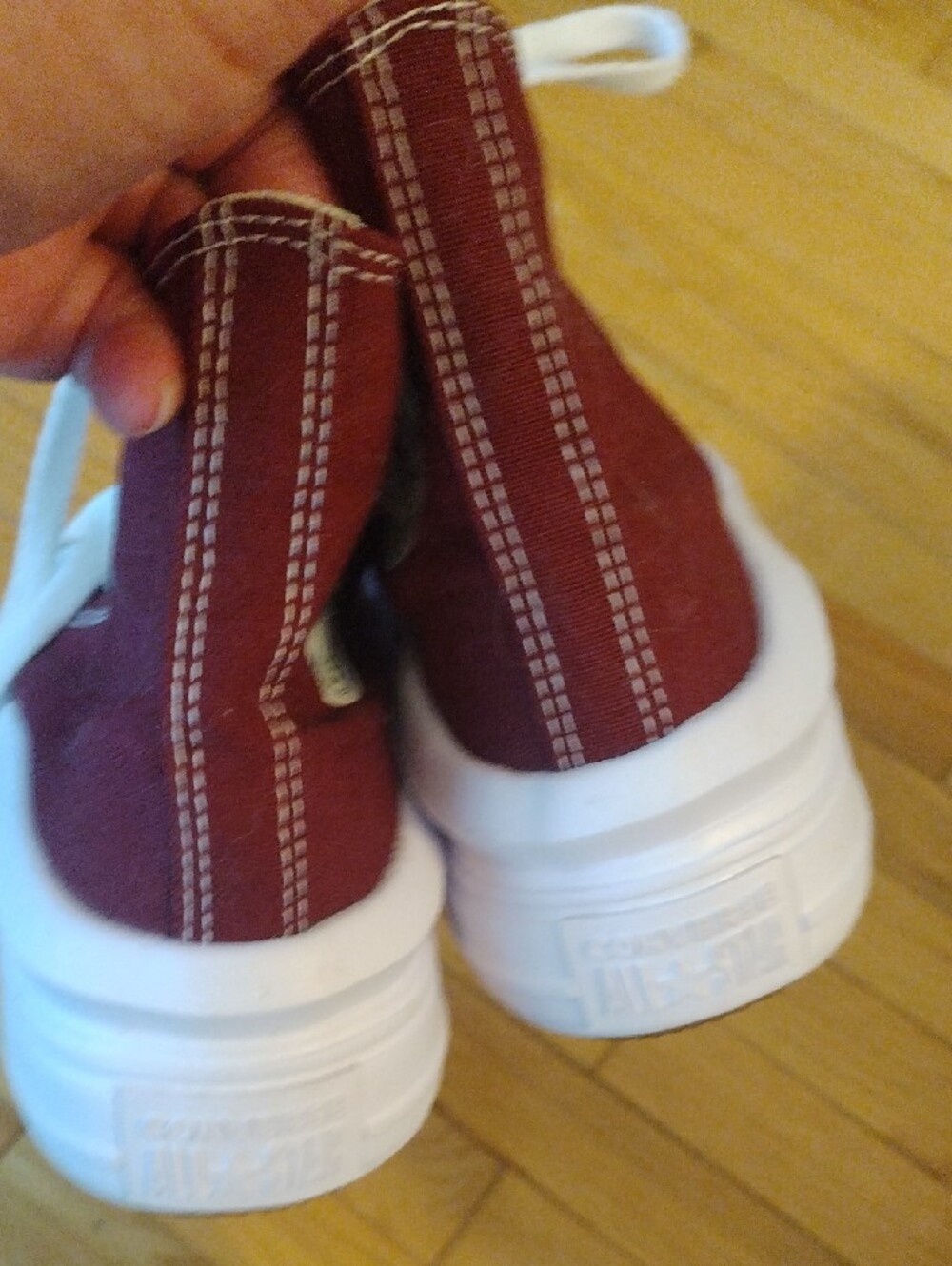 Converse Burgundy High-Top Platform Sneakers - Picture 4 of 6